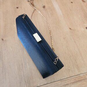 Nordstrom black clutch w/rhinestone clasp